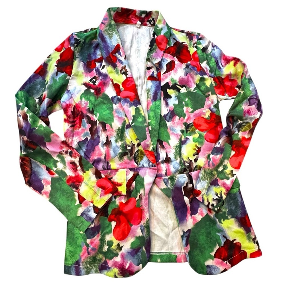 Floral Multicolor Women's Blazer - Picture 10 of 10